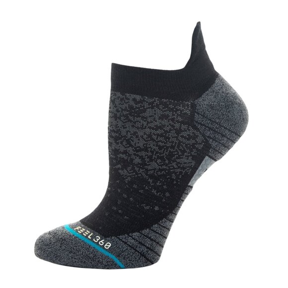 Stance Performance Run Wool Tab ST Low Cut Socks Black Grey Small A248A20RWT - Picture 5 of 11